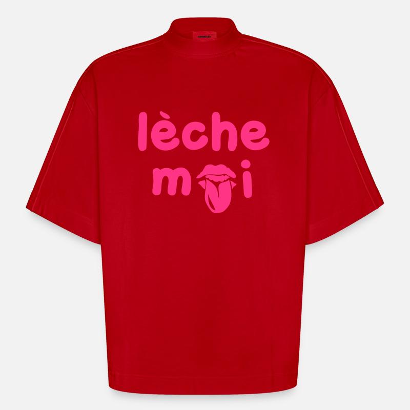 leche oder Sie wollen mich - Heavyweight Oversized Organic Boxy T-Shirt Made in EU - Rot