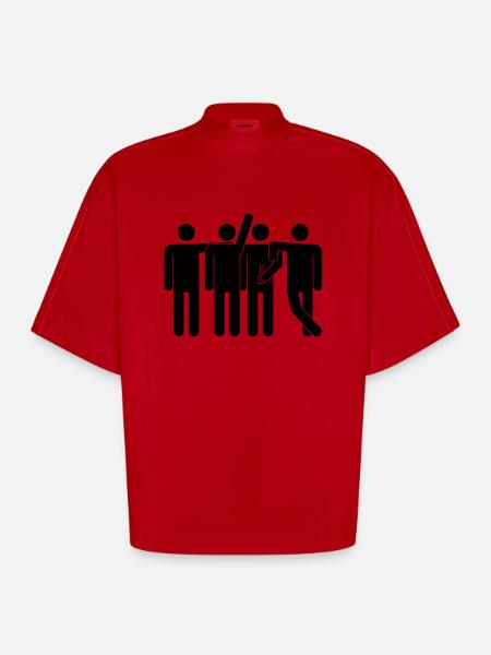 gruppenbild - Heavyweight Oversized Organic Boxy T-Shirt Made in EU - Rot