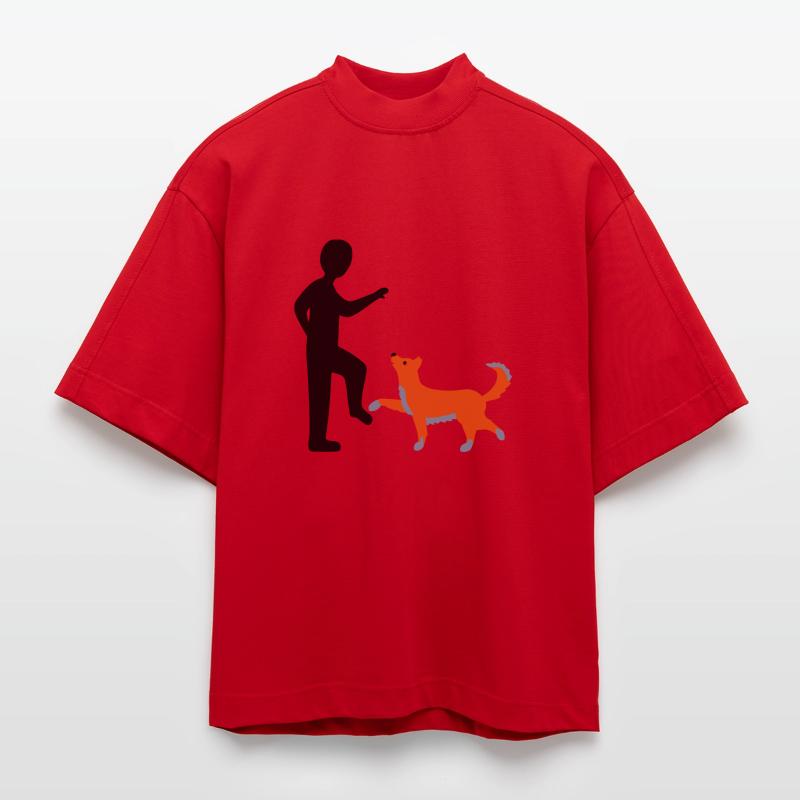 Dog Dancing 1-2 Heavyweight Oversized Organic Boxy T-Shirt Made in EU