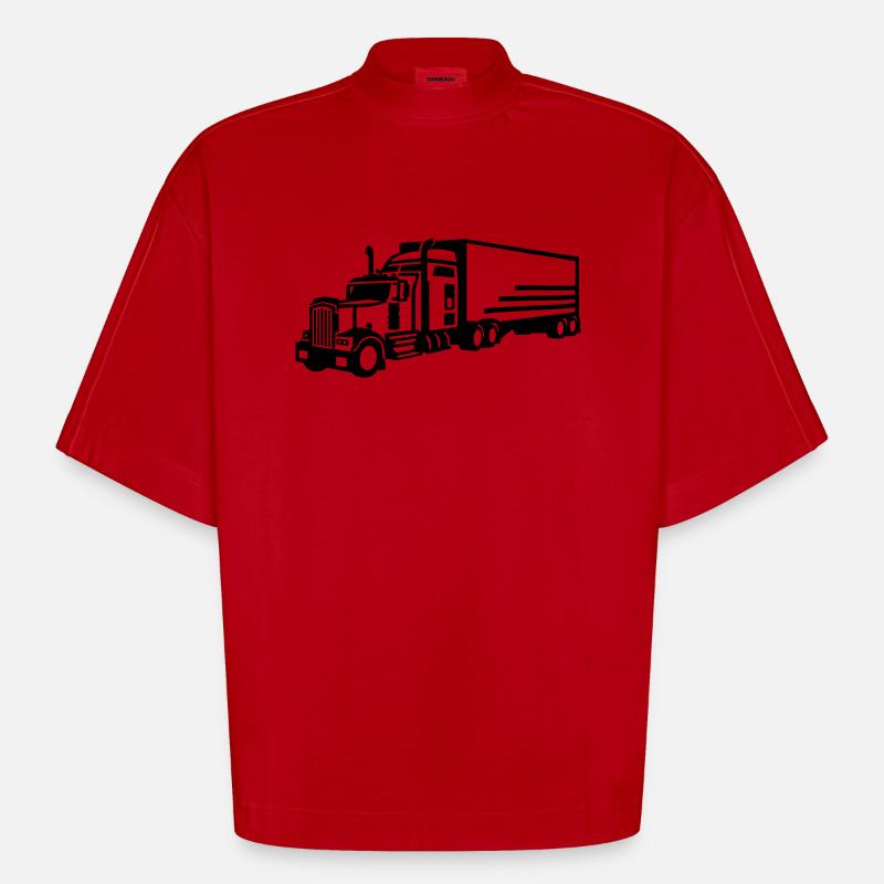 LKW - Heavyweight Oversized Organic Boxy T-Shirt Made in EU - Rot