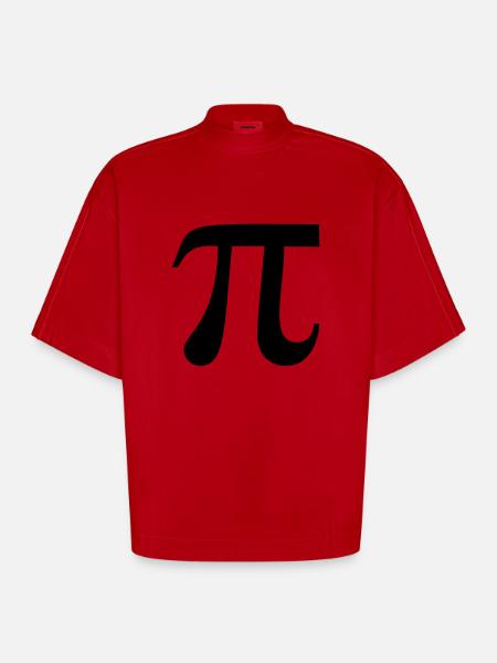 PI - Heavyweight Oversized Organic Boxy T-Shirt Made in EU - Rot