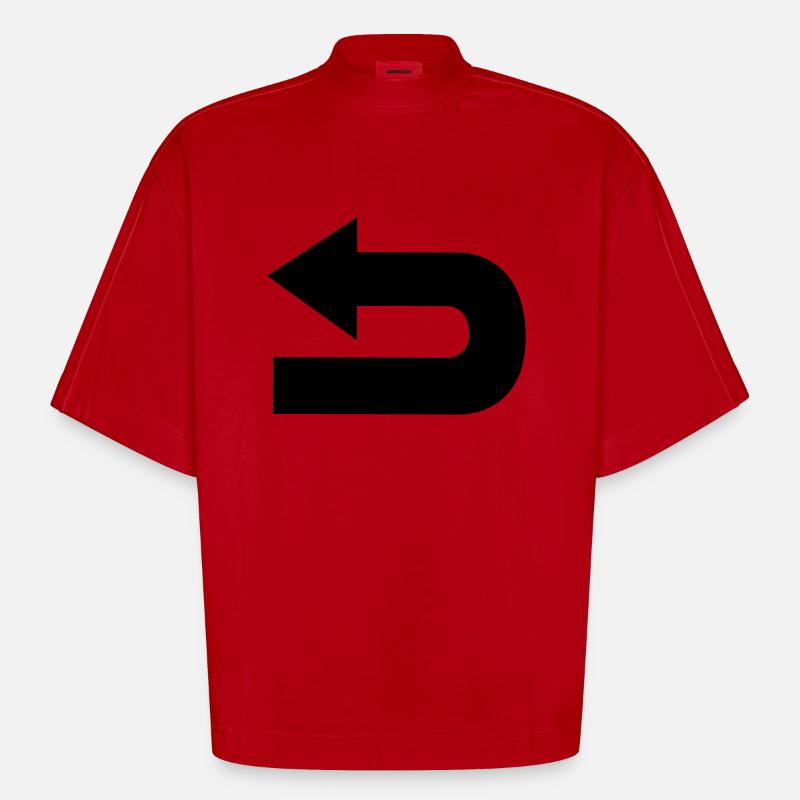 pfeil - Heavyweight Oversized Organic Boxy T-Shirt Made in EU - Rot