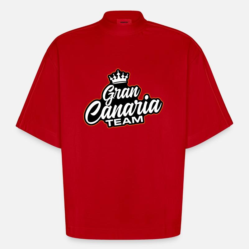 L’équipe de Gran Canaria - T-shirt bio épais oversize Boxy fabriqué en UE - rouge