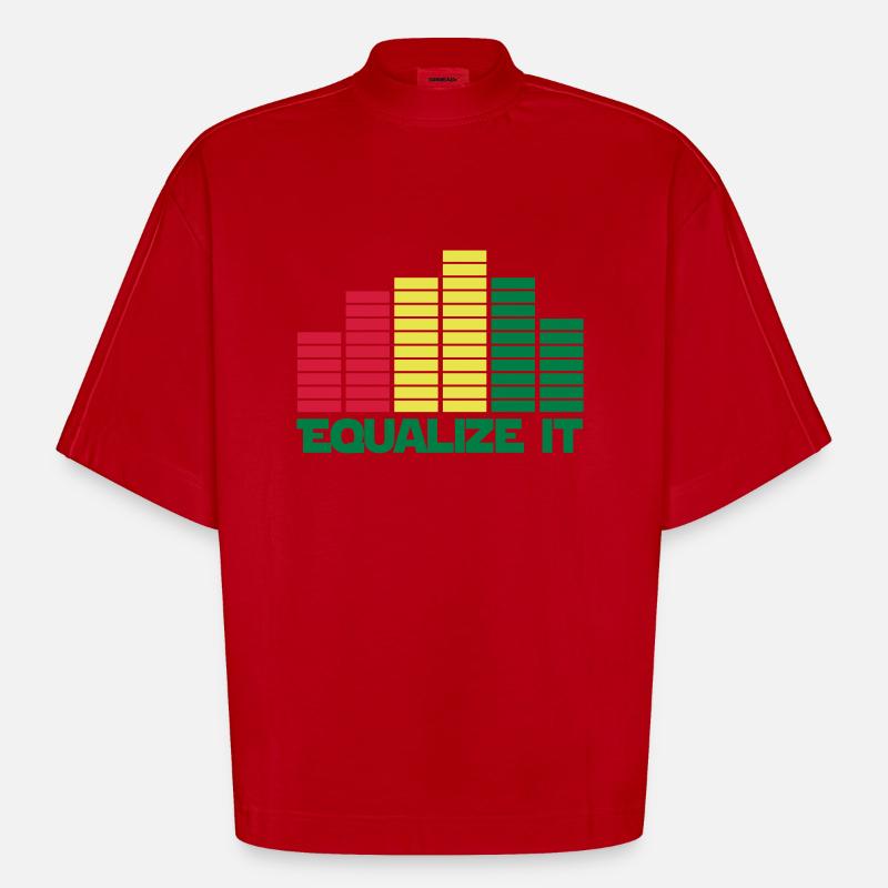 equalizer - Heavyweight Oversized Organic Boxy T-Shirt Made in EU - red