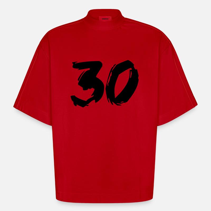 Brushed 30 - Heavyweight Oversized Organic Boxy T-Shirt Made in EU - Rot
