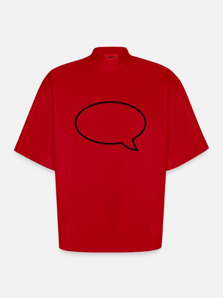 sprechblase__f1 - Heavyweight Oversized Organic Boxy T-Shirt Made in EU - red