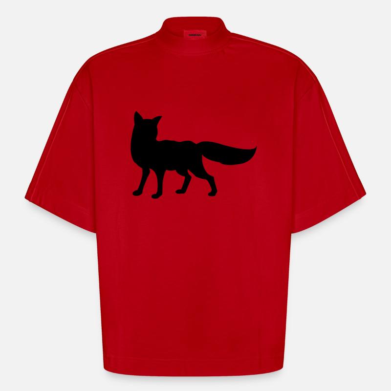 fuchs - T-shirt bio épais oversize Boxy fabriqué en UE - rouge