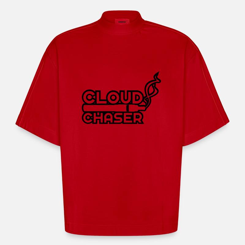 Cloudchaser - Heavyweight Oversized Organic Boxy T-Shirt Made in EU - Rot
