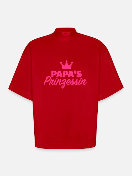 Prinzessin - Heavyweight Oversized Organic Boxy T-Shirt Made in EU - Rot