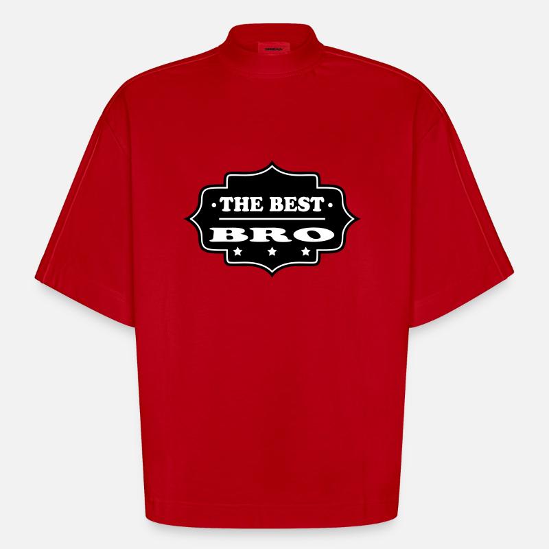 The best bro 222 - T-shirt bio épais oversize Boxy fabriqué en UE - rouge