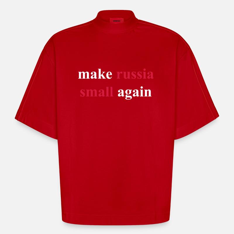 make russia small again - Heavyweight Oversized Organic Boxy T-Shirt Made in EU - Rot