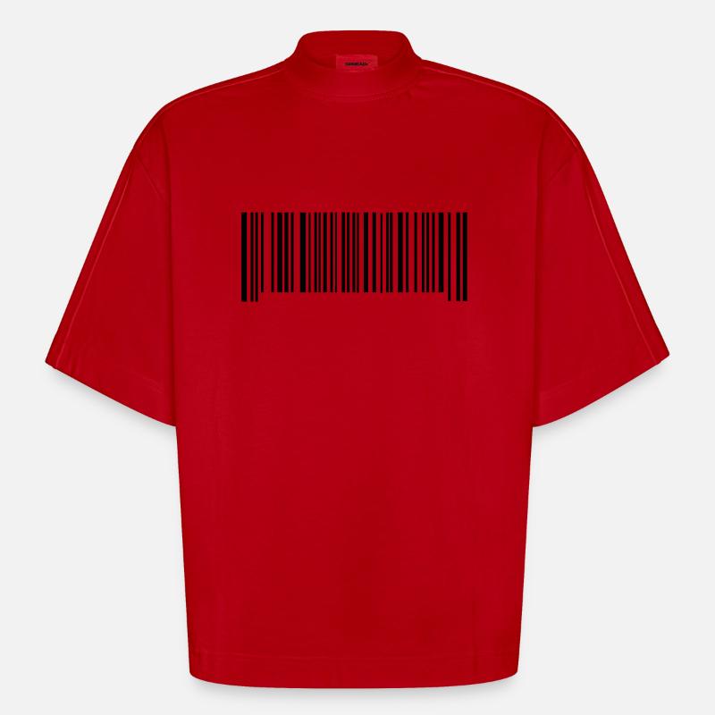 code - T-shirt bio épais oversize Boxy fabriqué en UE - rouge