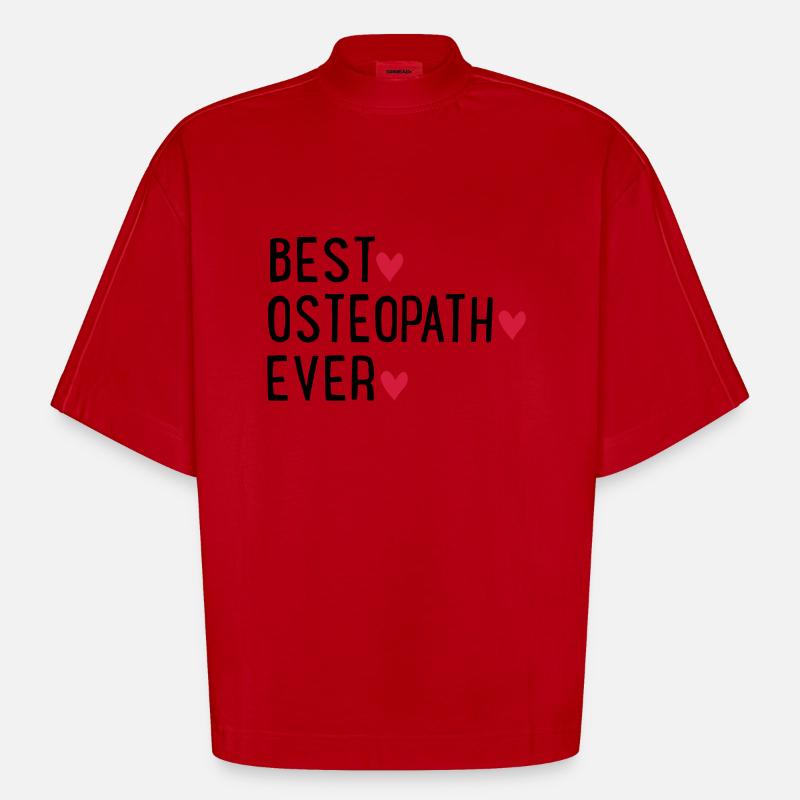 Bester Osteopath - Heavyweight Oversized Organic Boxy T-Shirt Made in EU - Rot