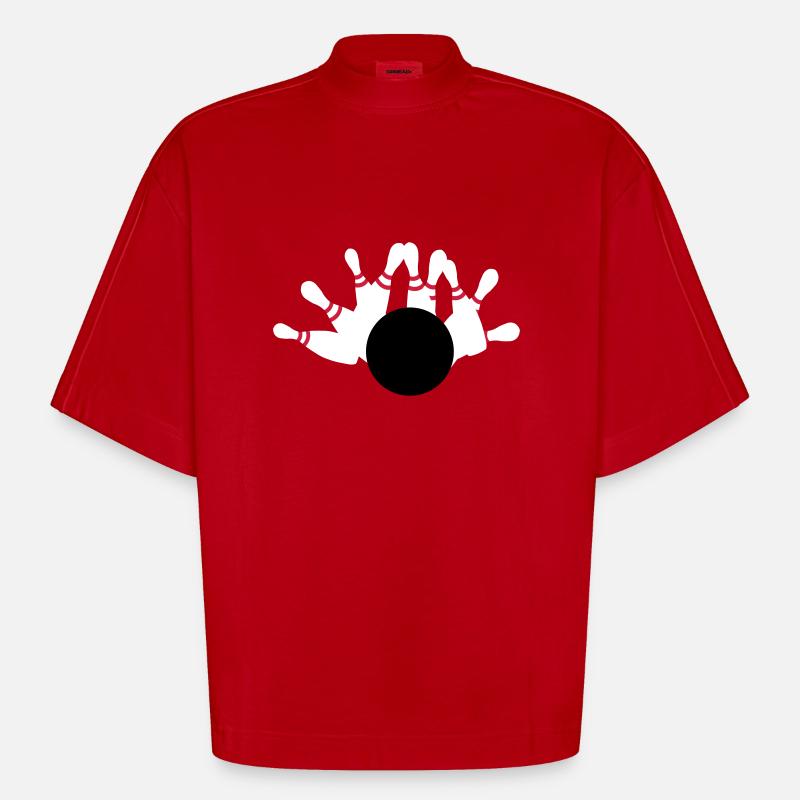 skittles - T-shirt bio épais oversize Boxy fabriqué en UE - rouge