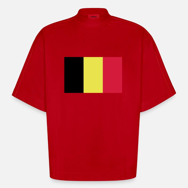 Belgien - Heavyweight Oversized Organic Boxy T-Shirt Made in EU - Rot