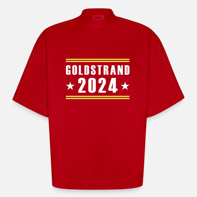 Sables d’or 2024 - T-shirt bio épais oversize Boxy fabriqué en UE - rouge