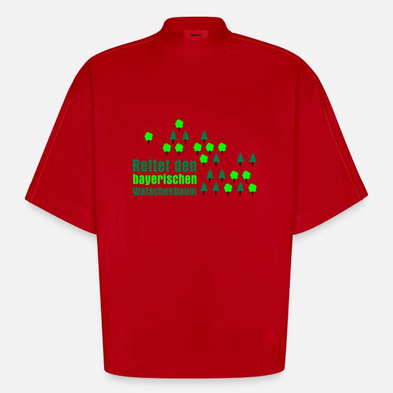 Watschenbaum - Heavyweight Oversized Organic Boxy T-Shirt Made in EU - Rot