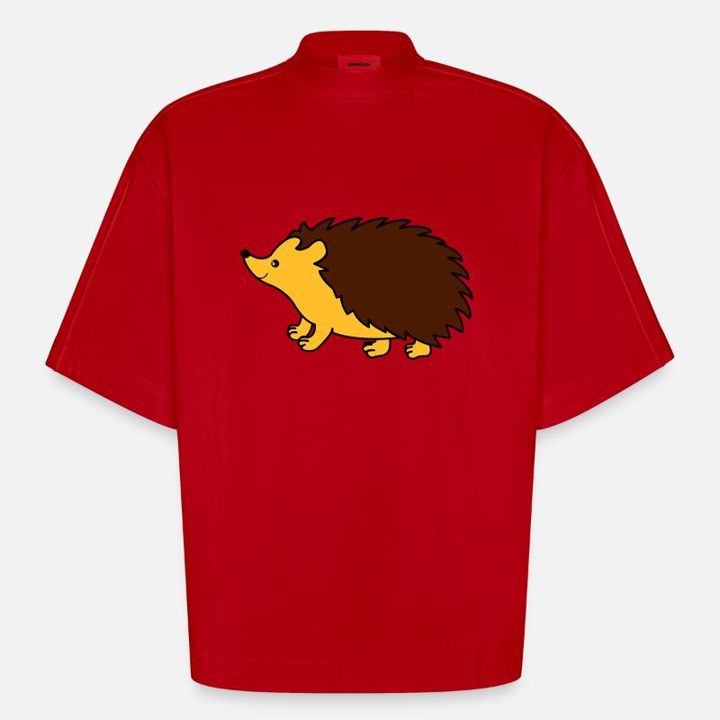 igel comic - Heavyweight Oversized Organic Boxy T-Shirt Made in EU - Rot