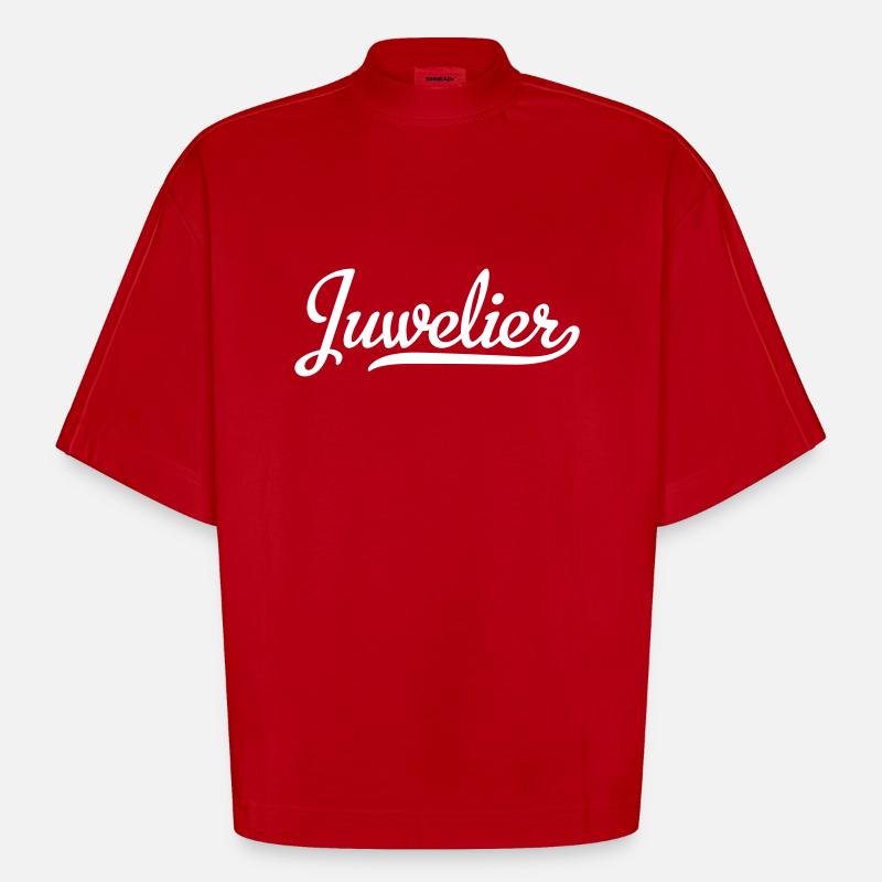 Juwelier - Heavyweight Oversized Organic Boxy T-Shirt Made in EU - Rot