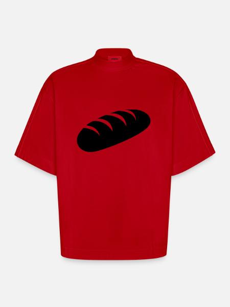 Brotlaib - Heavyweight Oversized Organic Boxy T-Shirt Made in EU - Rot