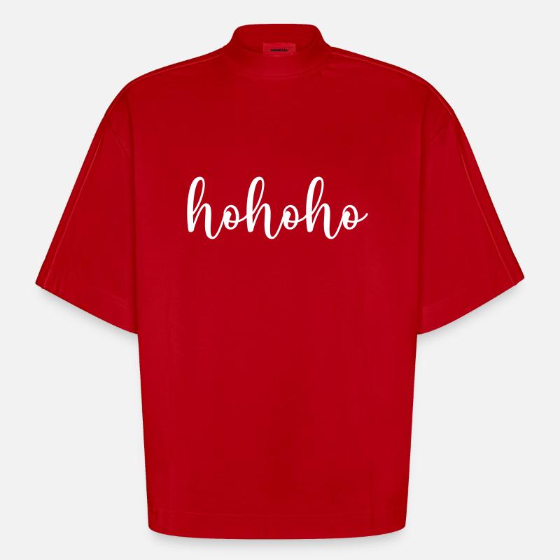 hohoho - T-shirt bio épais oversize Boxy fabriqué en UE - rouge