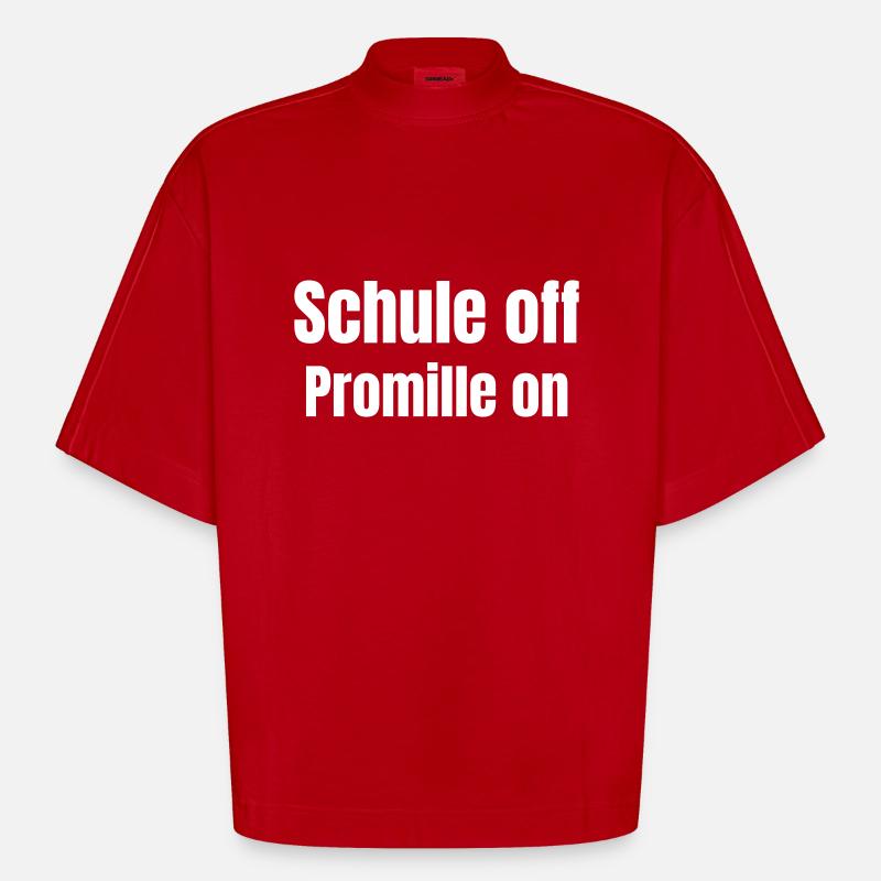 Abschluss Schule oder Ausbildung - Heavyweight Oversized Organic Boxy T-Shirt Made in EU - Rot
