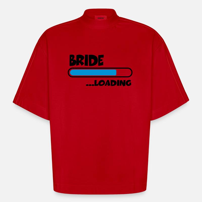 Bride loading - Heavyweight Oversized Organic Boxy T-Shirt Made in EU - red