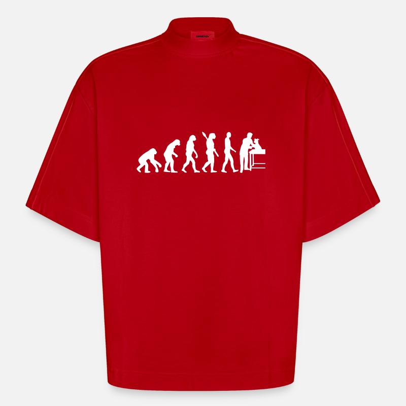 Evolution veterinarian - Heavyweight Oversized Organic Boxy T-Shirt Made in EU - red