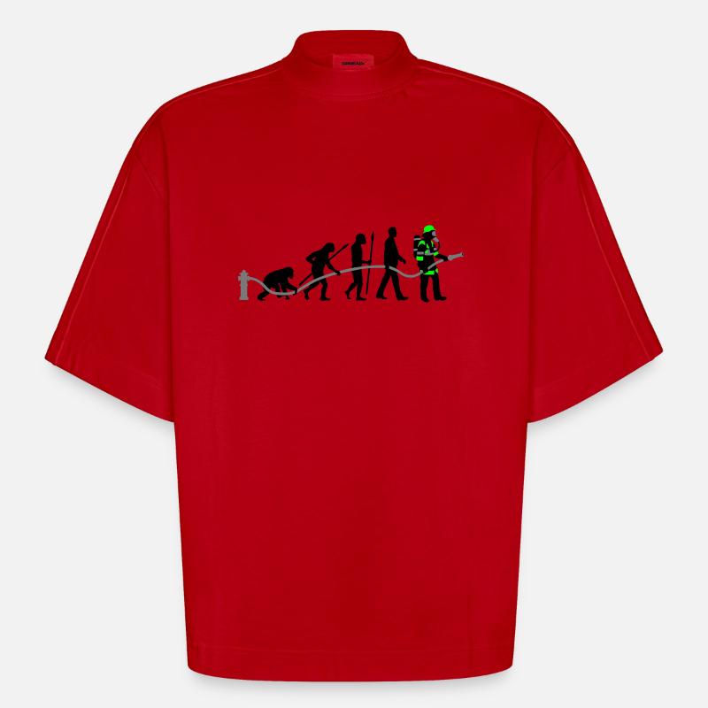 evolution_feuerwehrmann_032015_a_3c - Heavyweight Oversized Organic Boxy T-Shirt Made in EU - Rot