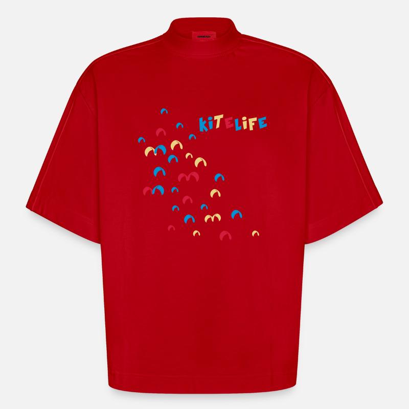 Kitelife - Heavyweight Oversized Organic Boxy T-Shirt Made in EU - Rot