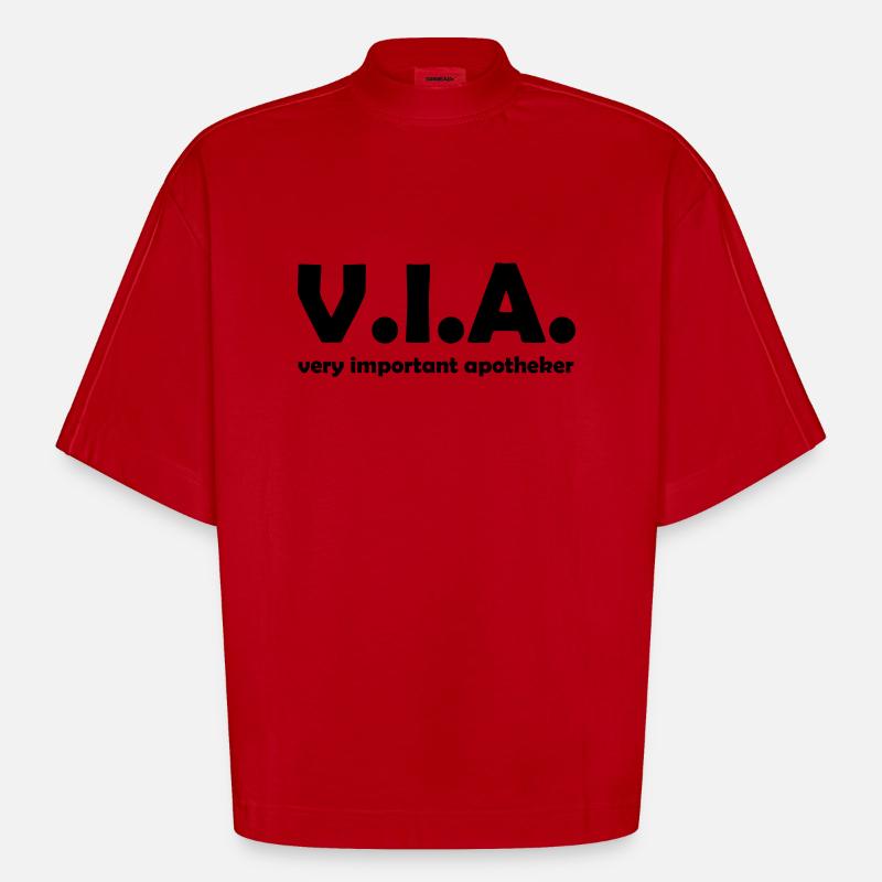 apotheker - Heavyweight Oversized Organic Boxy T-Shirt Made in EU - Rot