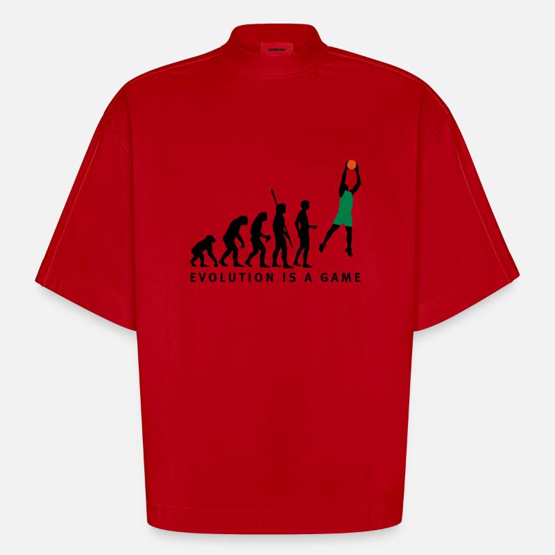 evolution_basketball_072011_b_3c - Heavyweight Oversized Organic Boxy T-Shirt Made in EU - red