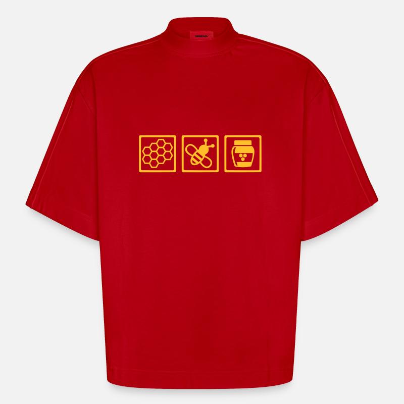 Imker - Heavyweight Oversized Organic Boxy T-Shirt Made in EU - Rot