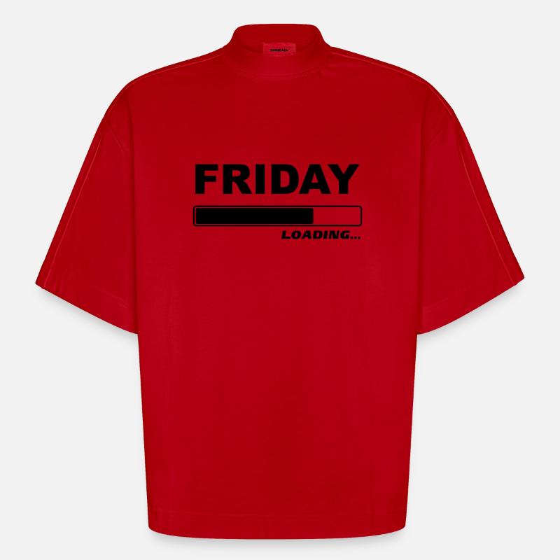 Friday loading… 1c - Heavyweight Oversized Organic Boxy T-Shirt Made in EU - Rot