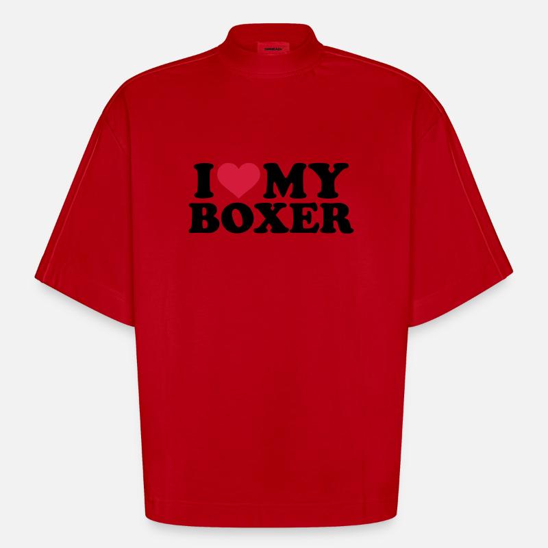 Boxer - Heavyweight Oversized Organic Boxy T-Shirt Made in EU - Rot