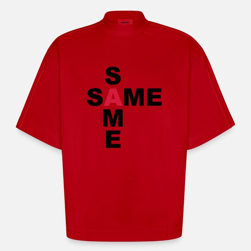 SAME SAME but different - Heavyweight Oversized Organic Boxy T-Shirt Made in EU - Rot