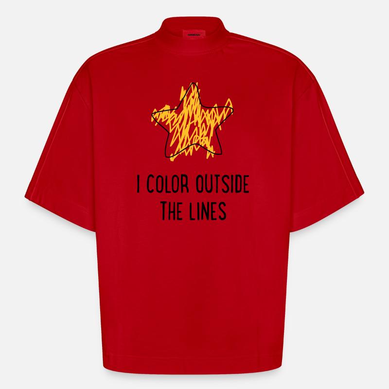 inadaptée - T-shirt bio épais oversize Boxy fabriqué en UE - rouge