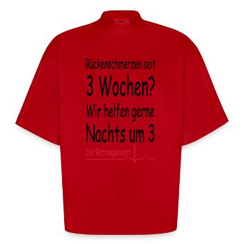 Rettungsdienst der Klassiker - Heavyweight Oversized Organic Boxy T-Shirt Made in EU - Rot - Vorne