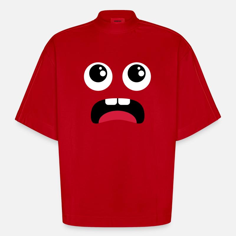 Surpris - comiqueSurpris - Comic - T-shirt bio épais oversize Boxy fabriqué en UE - rouge