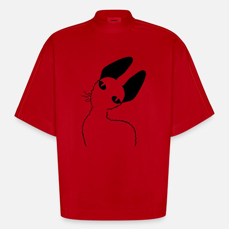 Cornish Rex - Heavyweight Oversized Organic Boxy T-Shirt Made in EU - Rot