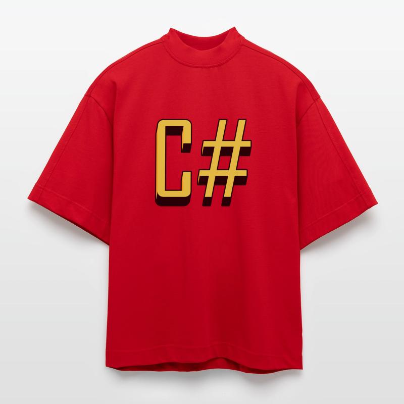 Programmiersprachen: C # / C sharp (Classic) Heavyweight Oversized Organic Boxy T-Shirt Made in EU