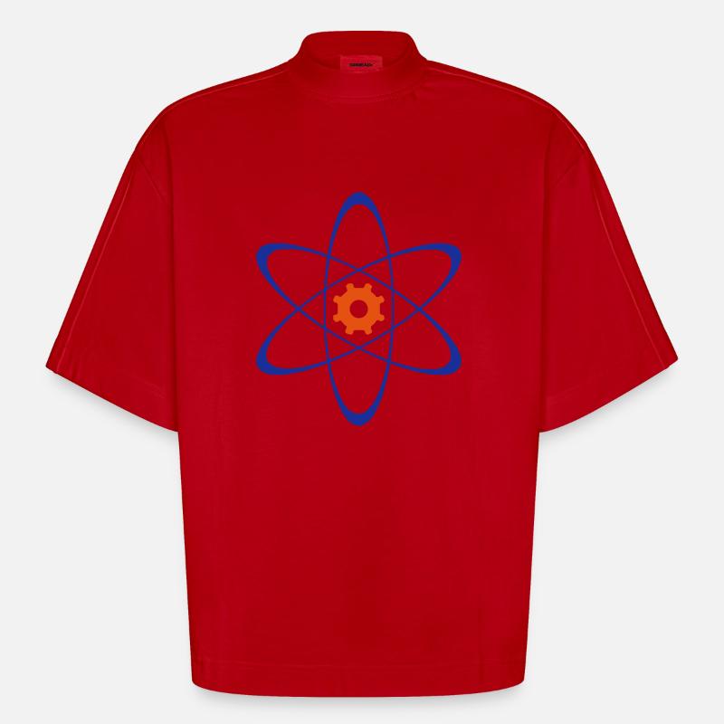 Fachschaft Physik+Technik Uni DuE - Heavyweight Oversized Organic Boxy T-Shirt Made in EU - Rot