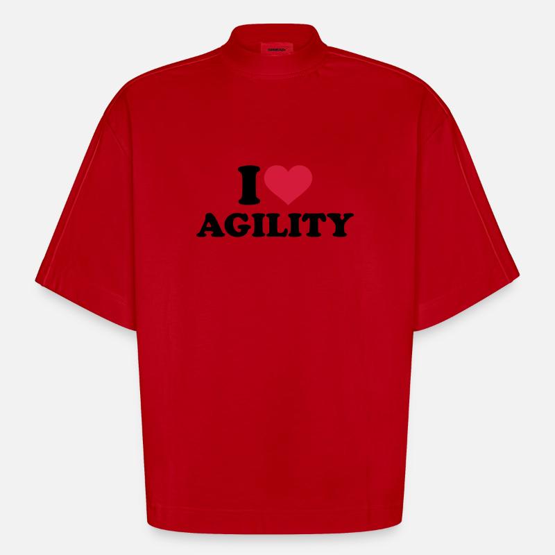 Agility - Heavyweight Oversized Organic Boxy T-Shirt Made in EU - Rot