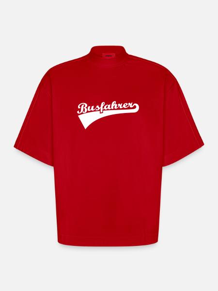 Busfahrer - Heavyweight Oversized Organic Boxy T-Shirt Made in EU - Rot