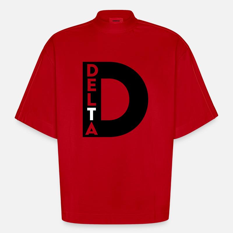 NATO D - Heavyweight Oversized Organic Boxy T-Shirt Made in EU - Rot