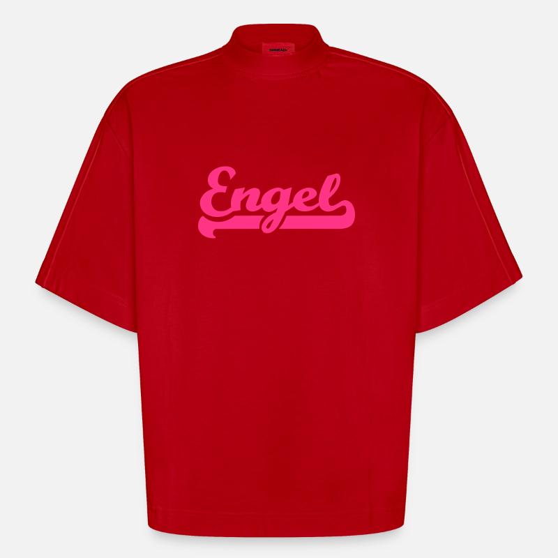 Engel - Heavyweight Oversized Organic Boxy T-Shirt Made in EU - Rot