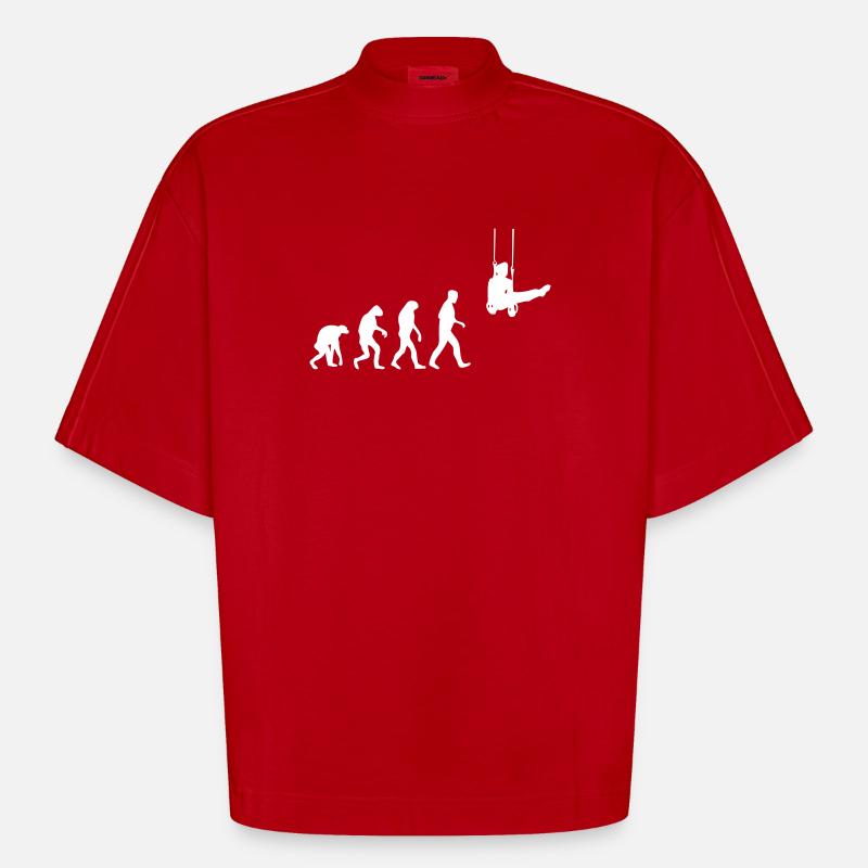 turner evolution - Heavyweight Oversized Organic Boxy T-Shirt Made in EU - Rot