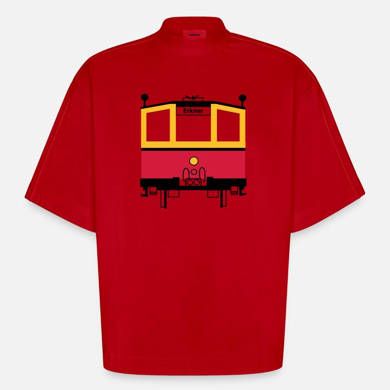 S-Bahn - Heavyweight Oversized Organic Boxy T-Shirt Made in EU - Rot