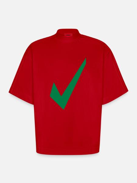 Haken - Heavyweight Oversized Organic Boxy T-Shirt Made in EU - Rot