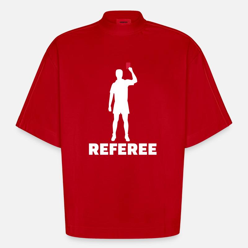Arbitre - T-shirt bio épais oversize Boxy fabriqué en UE - rouge
